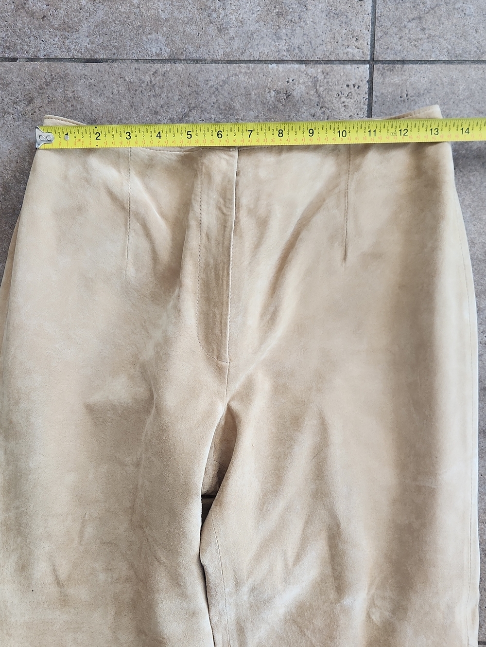 100% Suede Palomino Yellow Pants - Picture 7 of 16